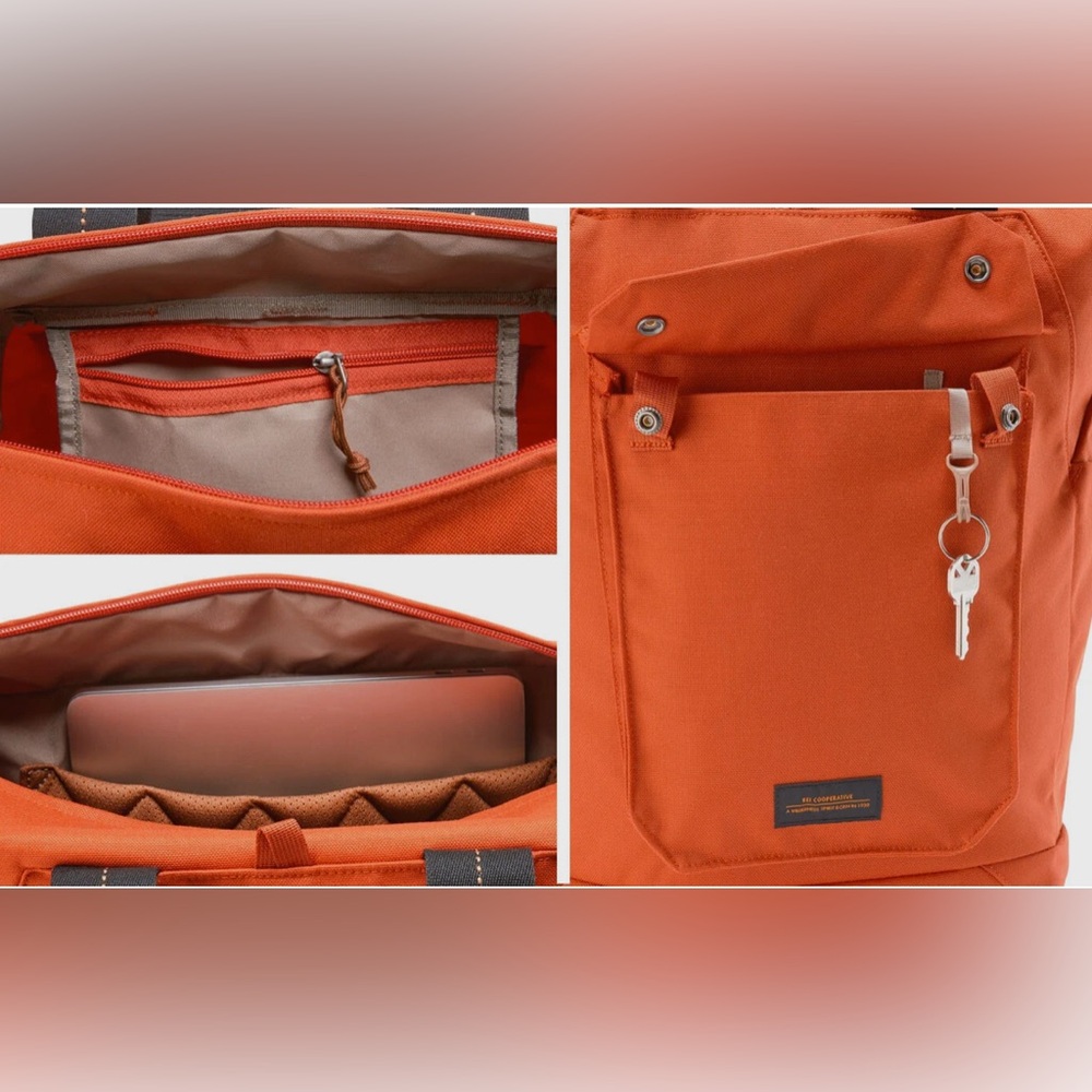 REI norseland co-op convertible tote bag cooper spice - Picture 3 of 10